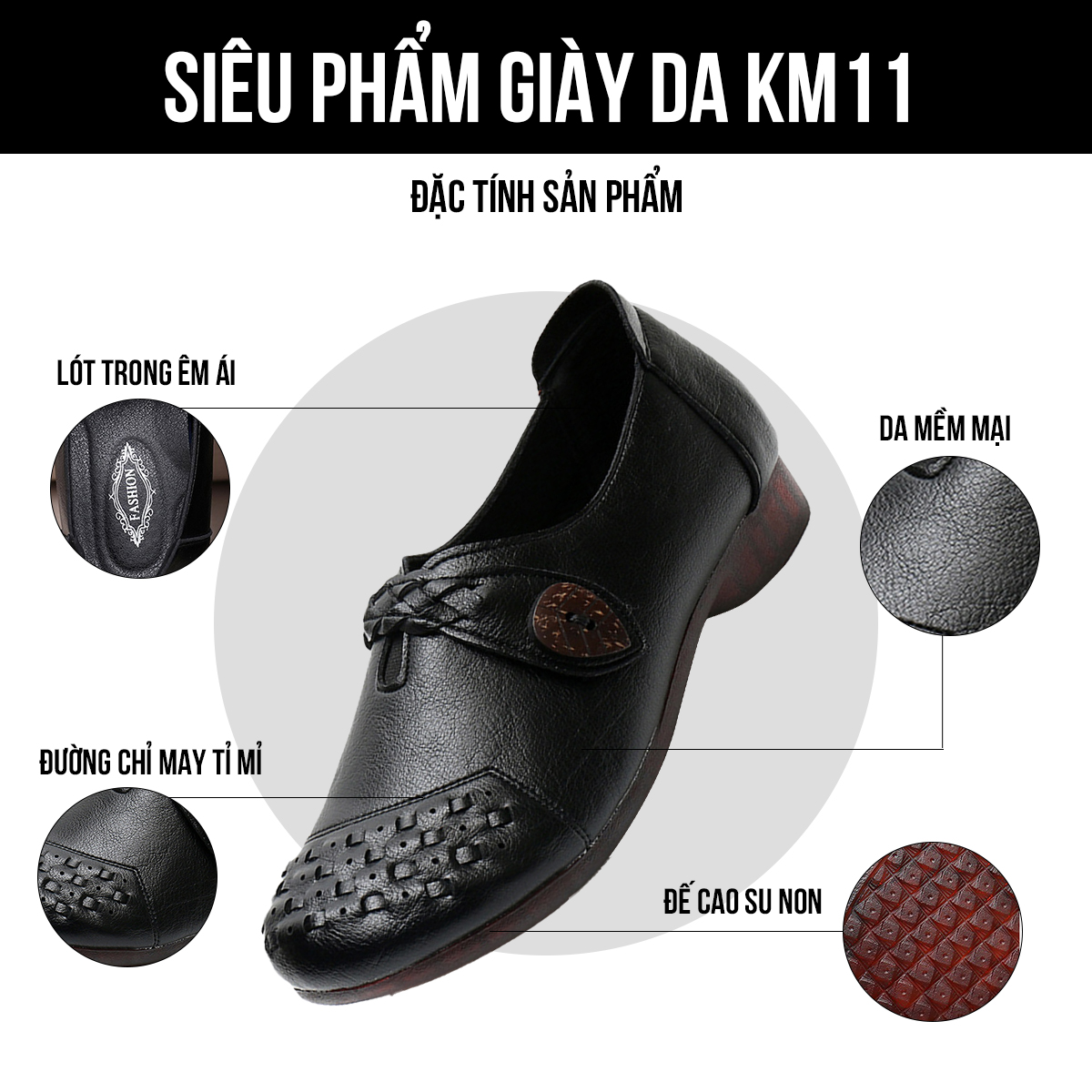 Giày lười nữ KM11 đặc tính sản phẩm