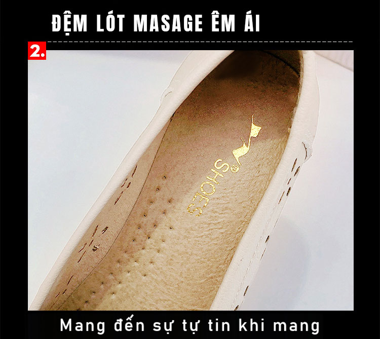 Giày lười nữ TM-XS01 đệm lót massage êm ái