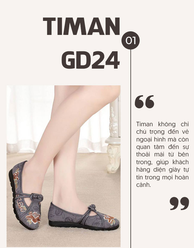 Giày lười vải nữ GD24 cao cấp