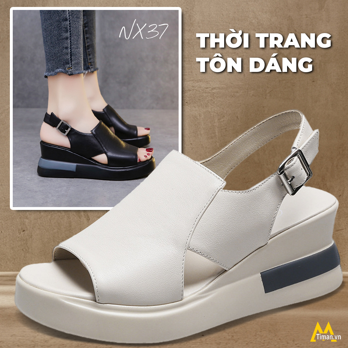 Giày sandal nữ NX37 mang đến sự tâm huyết của thương hiệu Timan