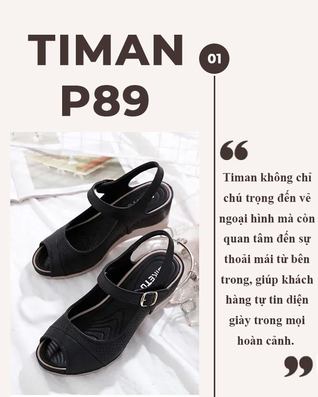 Giày sandal nữ P89 Timan mang đến vẻ đẹp hiện đại