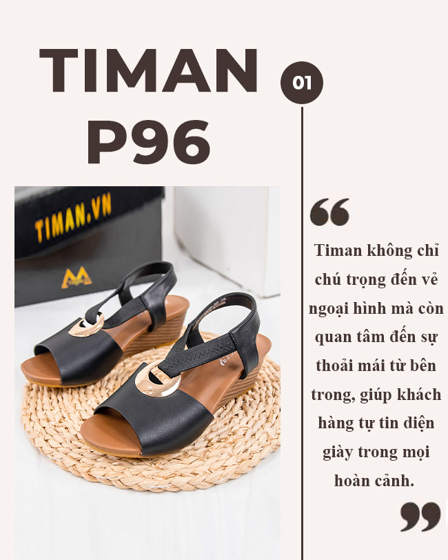 Giày sandal nữ p96 chính hãng tại Timan