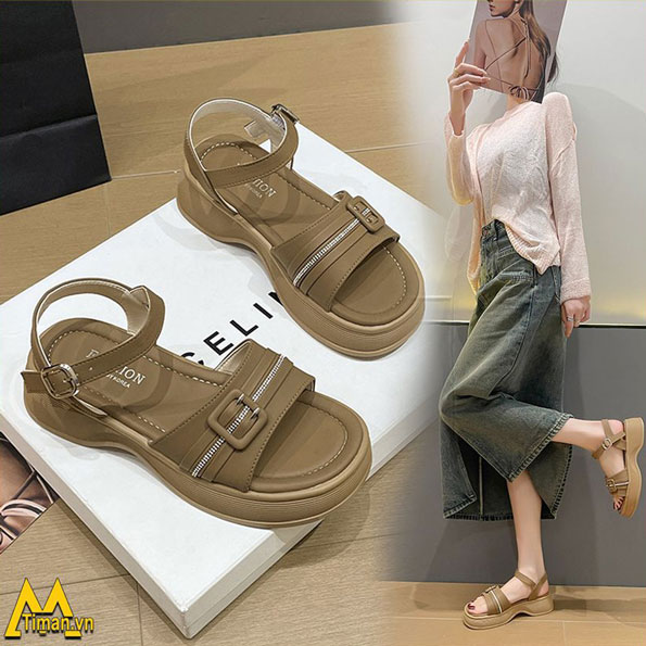 Giày sandal nữ TM-CG68 dễ dàng phối đồ