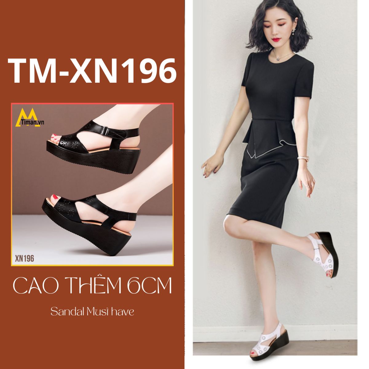 Giày sandal nữ TM-XN196 phong cách thời trang