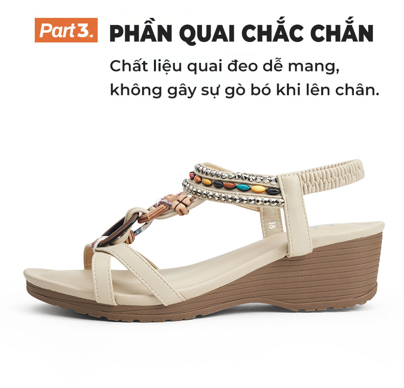 Giày sandal nữ TM-XN504 phần quai chắc chắn dễ mang