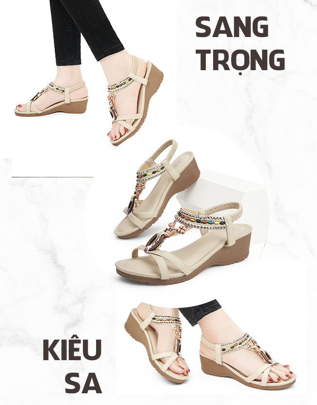 Giày sandal nữ TM-XN504 thiết kế kiêu sa sang trọng