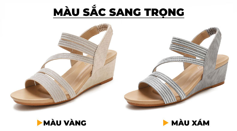 Giày sandal nữ TM-XN519 thiết kế 2 màu sang trọng