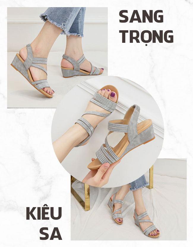 Giày sandal nữ TM-XN519 thiết kế kiêu sa sang trọng