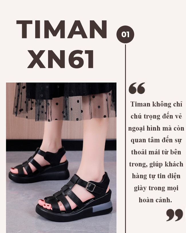 Giày sandal nữ XN61 cao cấp tại Timan