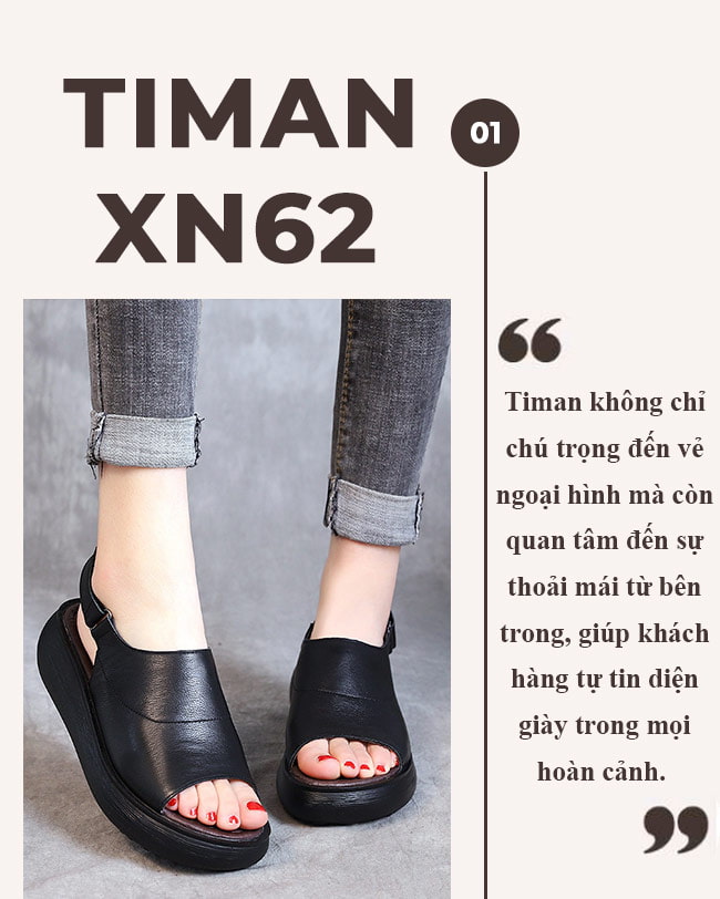 Giày sandal nữ XN62 đảm bảo đôi chân luôn được thoải mái