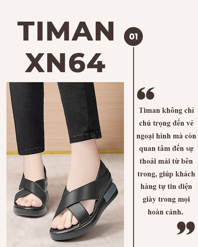 Giày sandal nữ XN64 cao cấp tại Timan