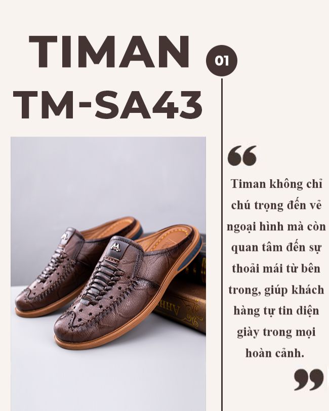 Giày sục nam TM-SA43 sự lựa chọn hoàn hảo