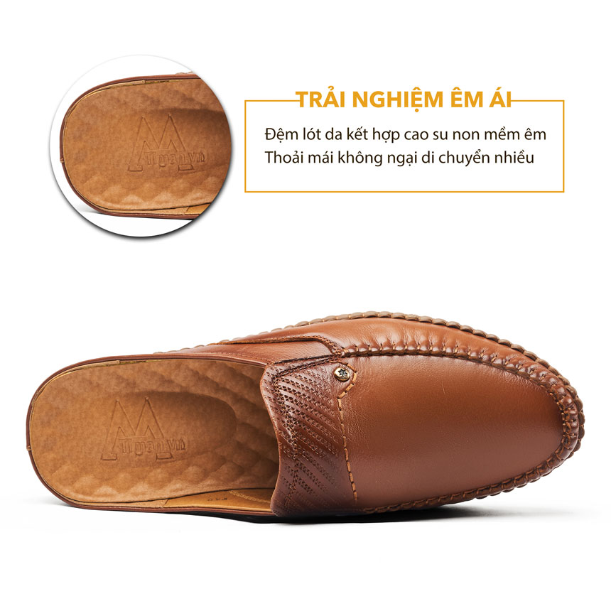 Giày sục nam TM-SA90 đệm lót da êm ái