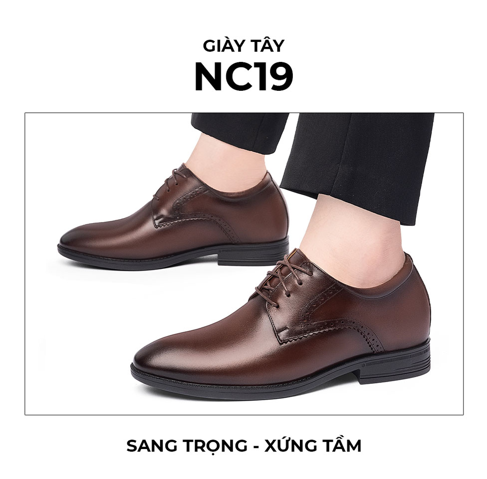 Giày tăng chiều cao nam NC19 thiết kế sang trọng