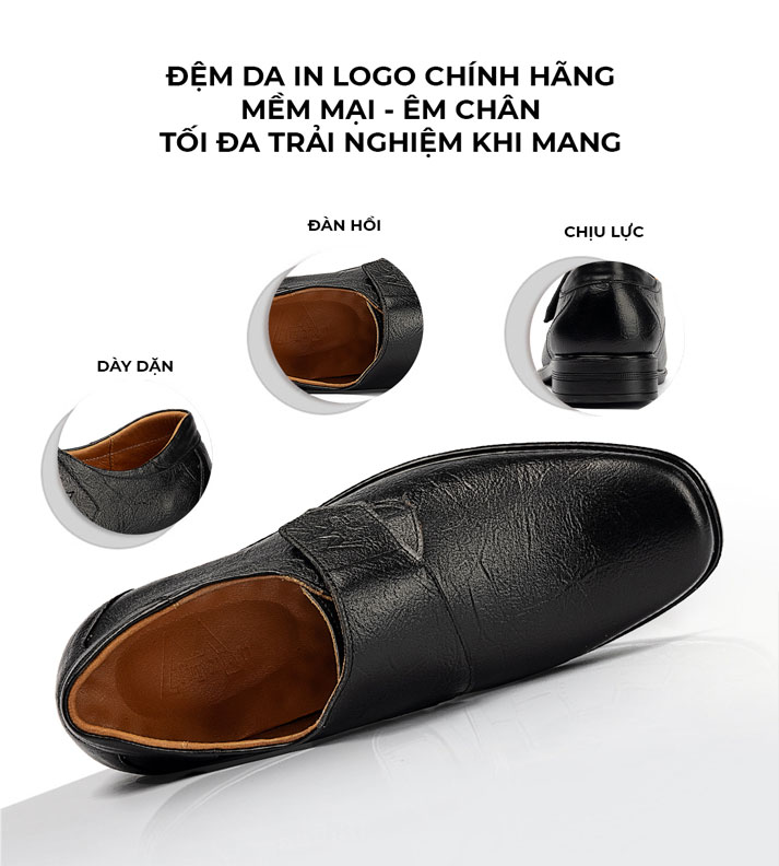 Giày tây nam TM-GL115 đệm lót chính hãng TIMAN êm ái