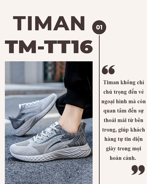 Giày thể thao nam TM-TT16 thiết kế chính hãng TIMAN