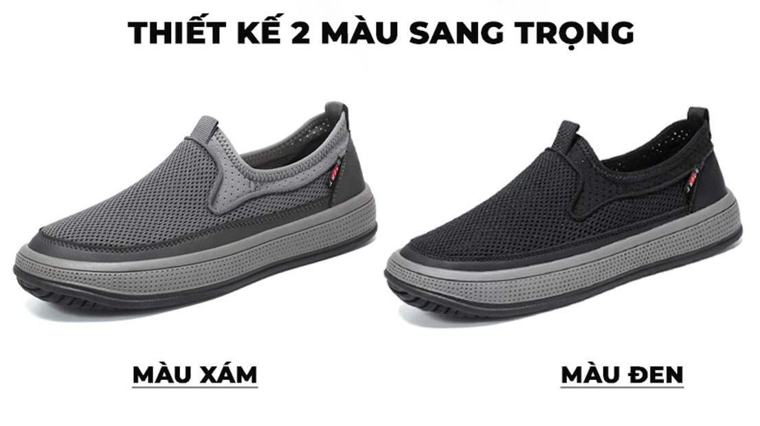 Giày vải nam TM-GV12 thiết kế 2 tone màu sang trọng