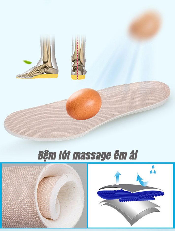 Giày vải nữ TM-SZ107 đệm lót massage êm ái và dễ chịu khi mang