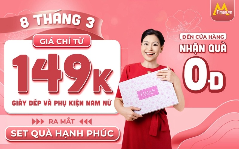 Chào đón Ngày Quốc Tế Phụ Nữ 8/3 cùng SALE Siêu Hấp Dẫn tại Timan