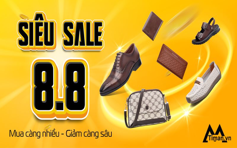 Siêu Sale 8.8: Ngày Đôi Deal Xối Xả, Tặng 888 Ví Da Miễn Phí