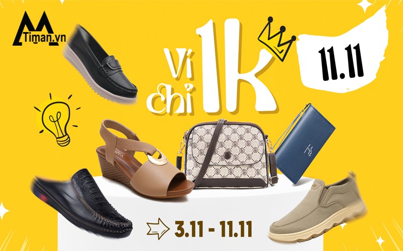 Sale Khủng 11.11 - Sắm Ví Nam Nữ Giá Chỉ 1K