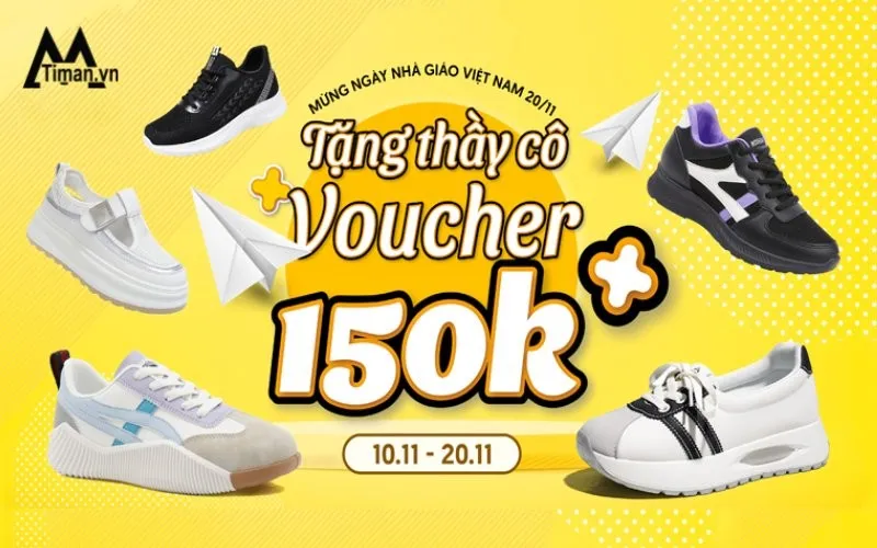 Sale Khủng 20.11: Voucher 150K Dành Tặng Thầy Cô