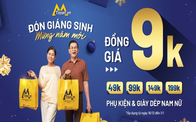 Deal Đồng Giá 9K Đón Giáng Sinh Chào Năm Mới