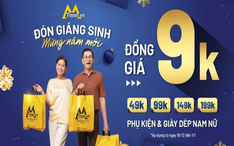 Deal Đồng Giá 9K Đón Giáng Sinh Chào Năm Mới