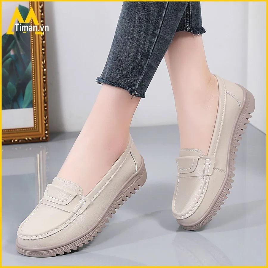 Giày lười nữ TM-XS52 họa tiết tinh tế