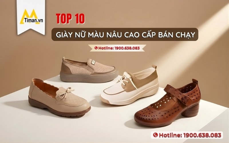 Review 10 Đôi Giày Nữ Màu Nâu Chuẩn, Không Lo Lỗi Mốt