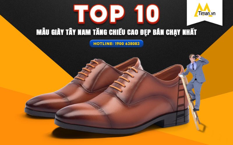 10 Mẫu Giày Tây Nam Tăng Chiều Cao Đẹp Chính Hãng Giá Tốt