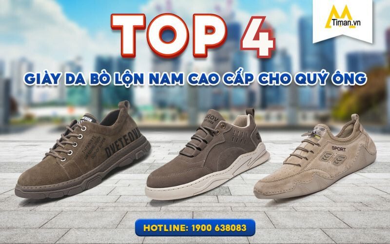 4 Đôi Giày Da Bò Lộn Nam Cao Cấp Với Giá Cực Hời