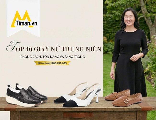 10 Đôi Giày Nữ Trung Niên Nhẹ Thoáng Với Mọi Hoạt Động Hằng Ngày